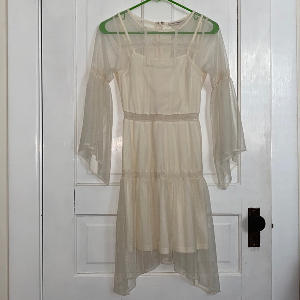 Flowy cream-colored dress